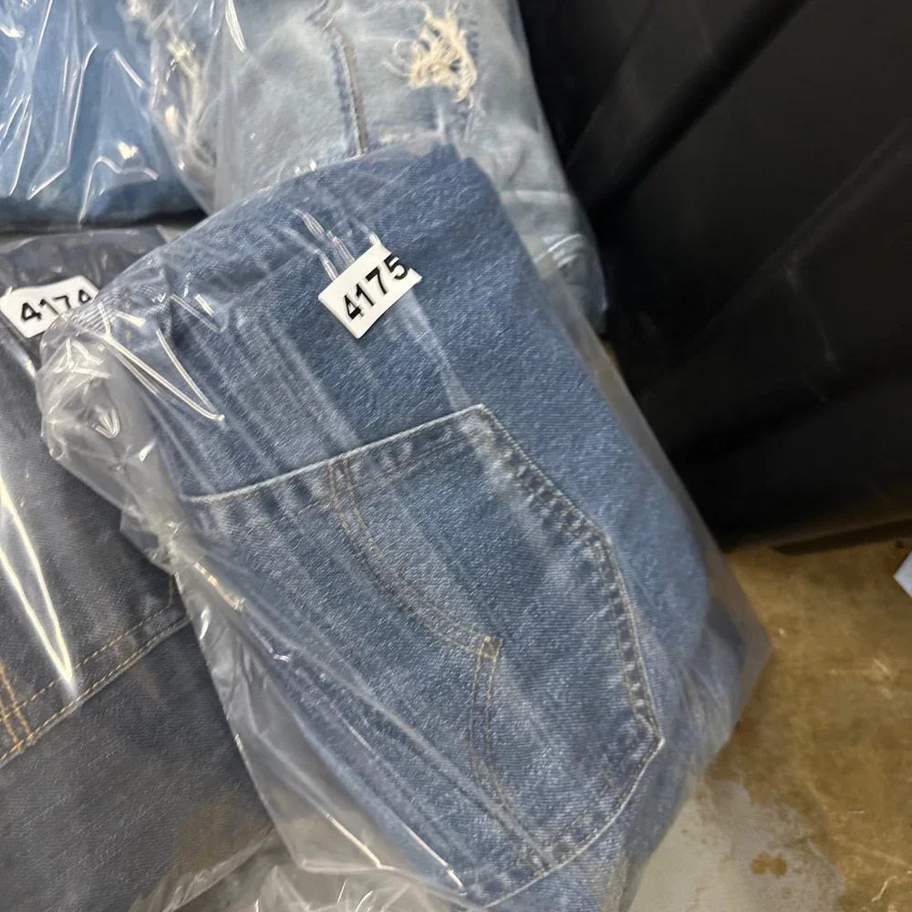 Levis‎ 505 Regular Fit Straight Leg Mens Jeans Medium Wash Blue W38 L30